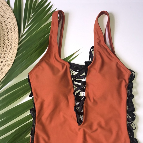 Swim One Piece Terracotta Orange Swimsuit Bathingsuit Poshmark